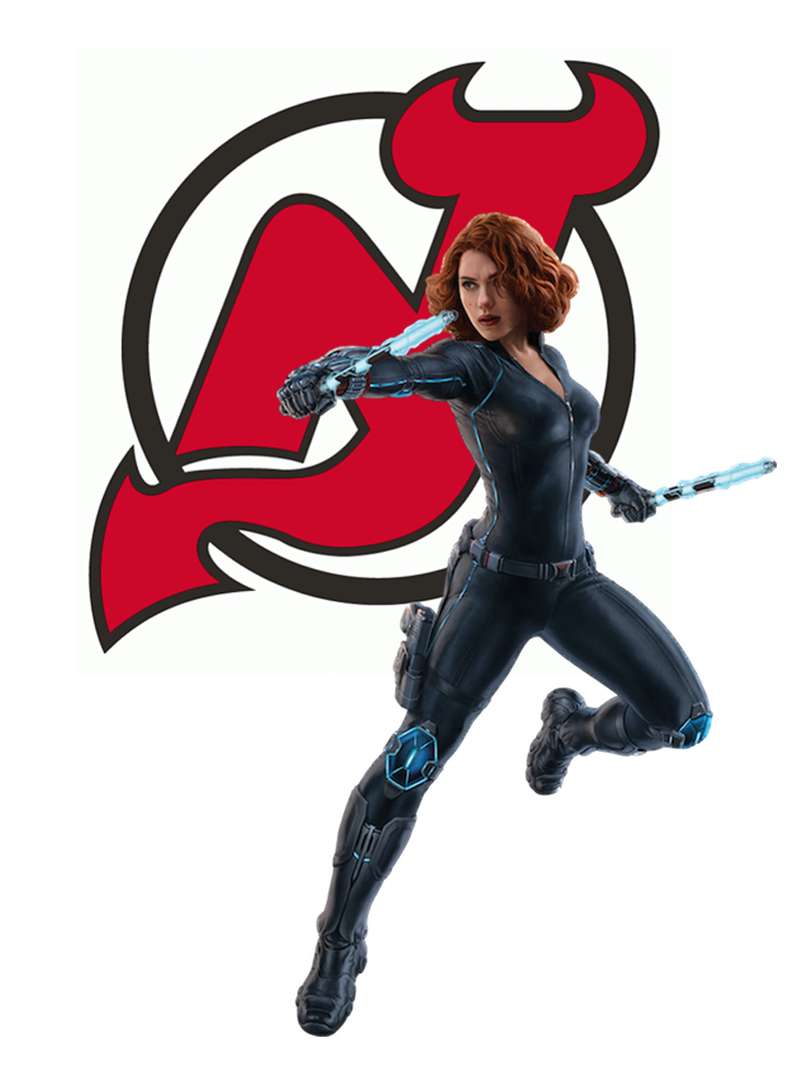 New Jersey Devils Black Widow Logo vinyl decal